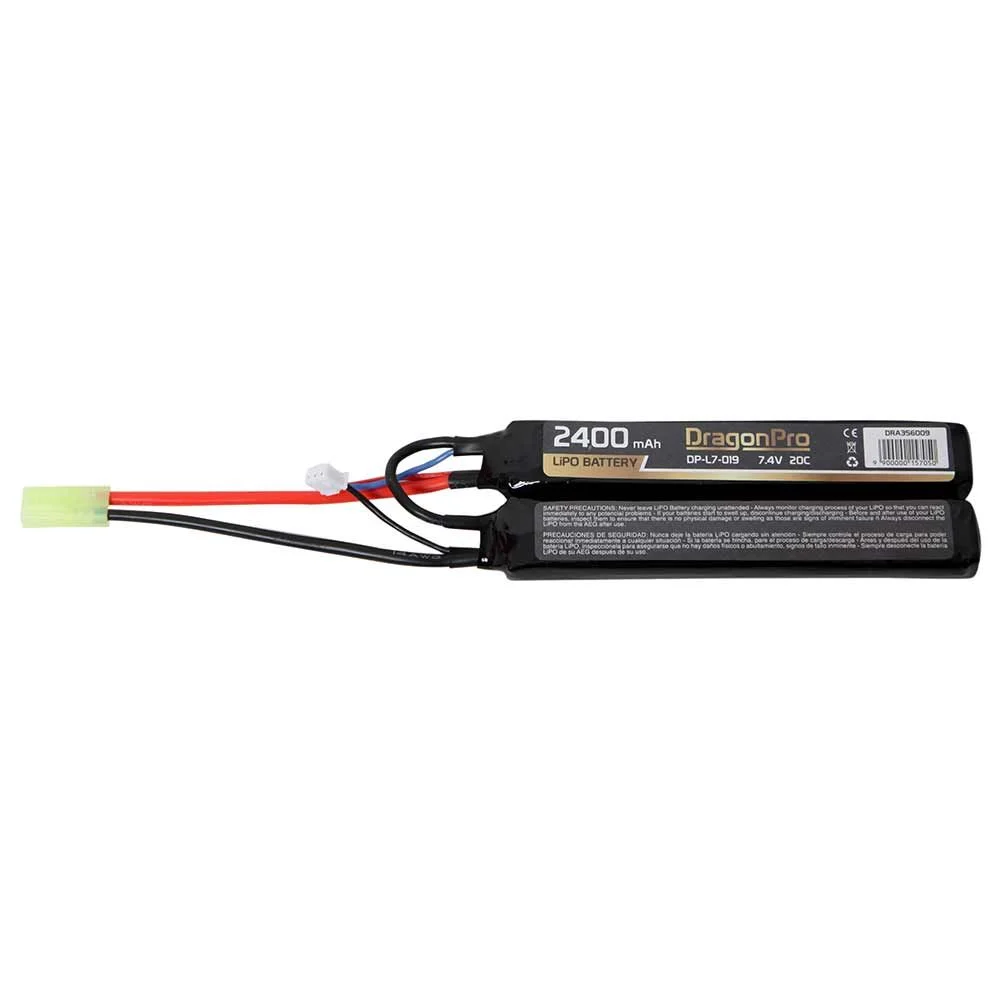 DRAGONPRO DP-L7-019 7.4V 2400mAh 20C LiPO (1+1) 128x21x13mmDRA356009