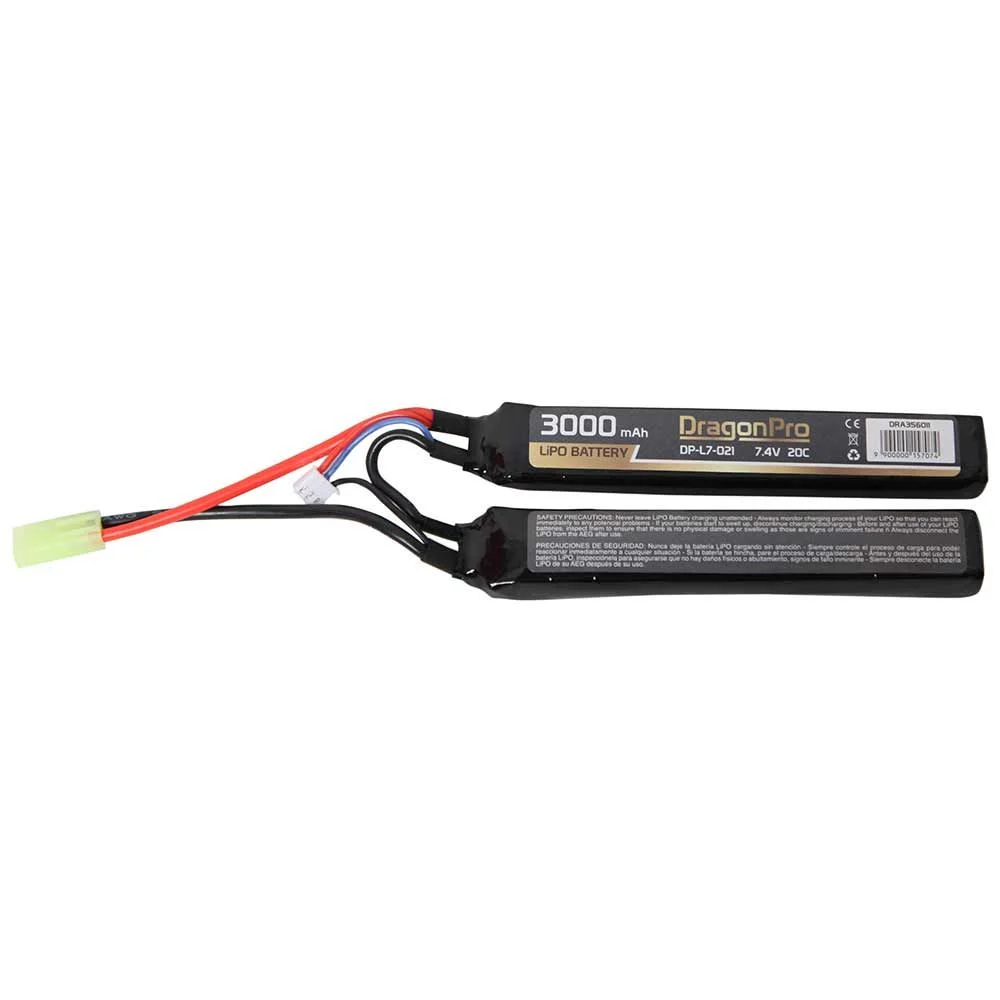 DRAGONPRO DP-L7-021 7.4V 3000mAh 20C LiPO (1+1) 128x21x17.5mmDRA356011
