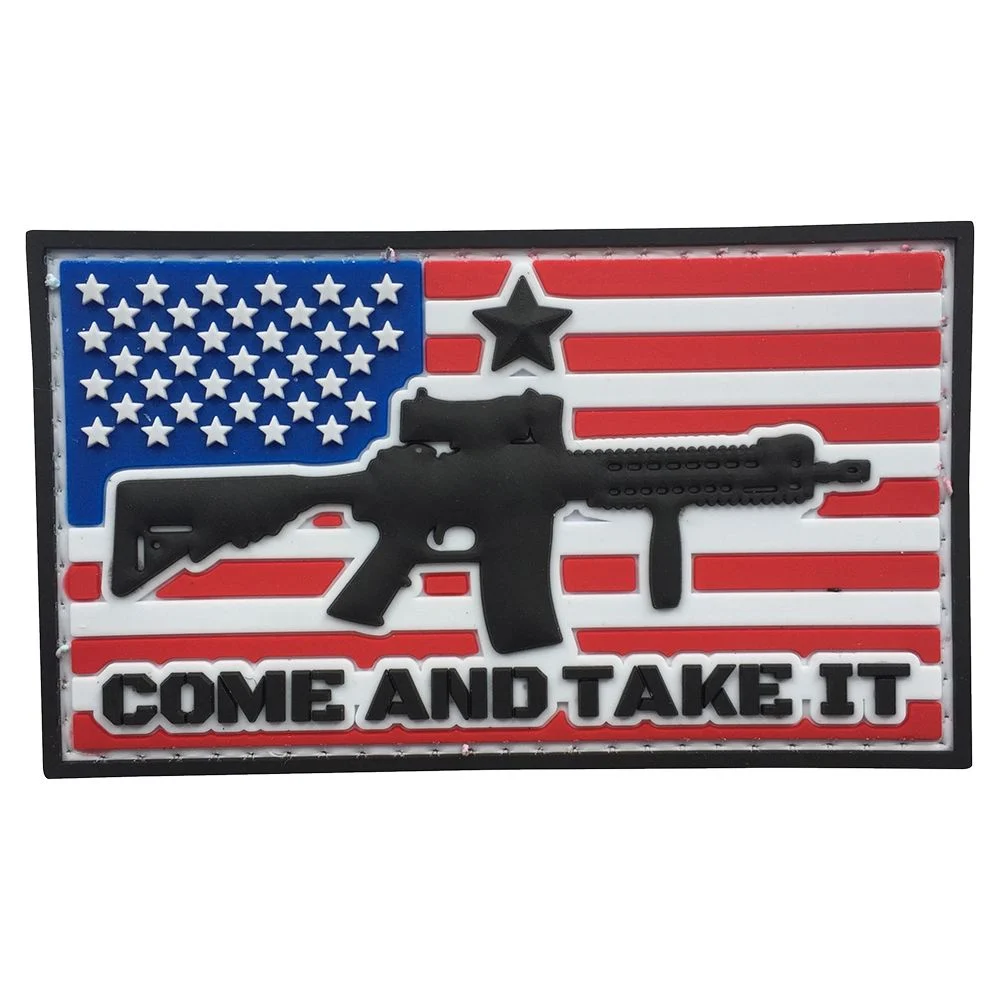 Parche de Goma PVC Bandera USA Come and Take It 85 x 50 mm DragonProDRA673001