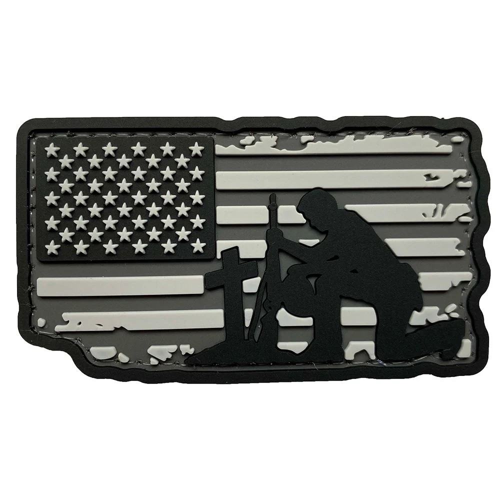 DRAGONPRO Parche PVC Bandera USA Fallen Not Forgotten 75 x 40 mmDRA673011