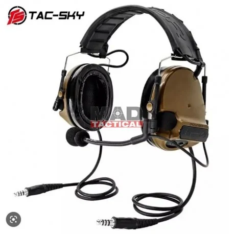 AURICULARES TAC-SKY COMTAC III DUAL PTT SILICONA VERDE