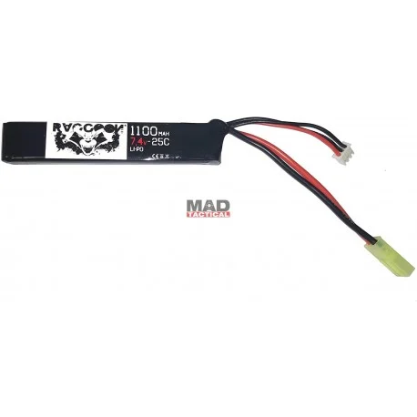 Batería Li-Po Raccoon 7.4V 1100 mAh 25C tubo