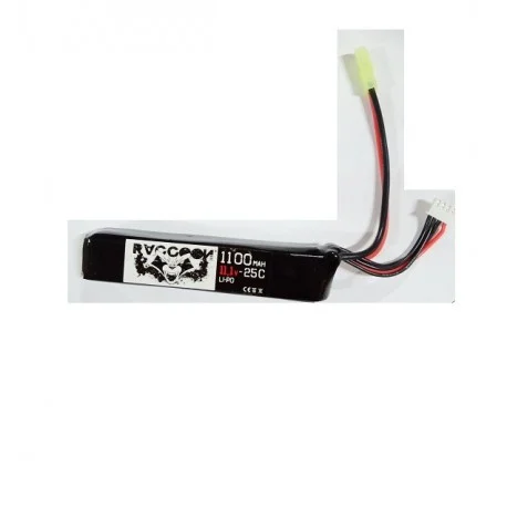 Batería Li-Po Raccoon Pro 11.1V 1100 mAh 25C tubo
