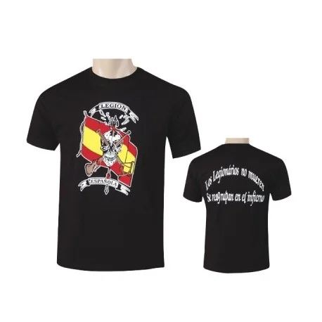 CAMISETA LEGION CALAVERA ESPAÑA NEGRA