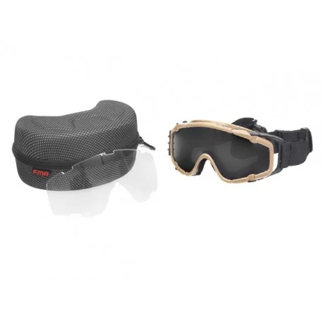 Gafas de protección con ventilador FMA (tan)