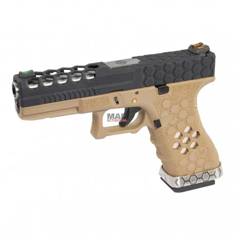 Glock 17 Hex-Cut AW Custom VX0111 Full metal (Negra/tan)