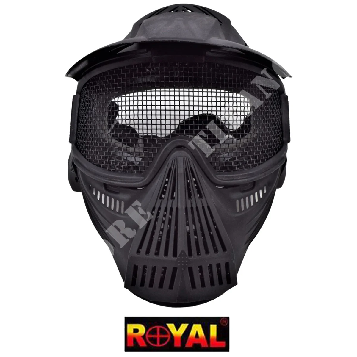MÁSCARA DE MALLA NEGRO REAL (C007B)
