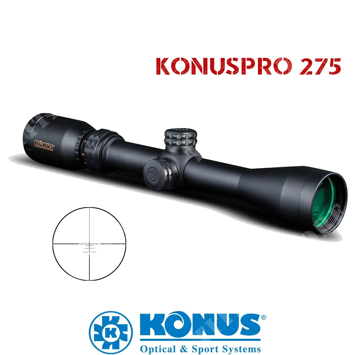KONUSPRO-275 SCOPE 3-9X40 RETÍCULA BALÍSTICA KONUS (07278)