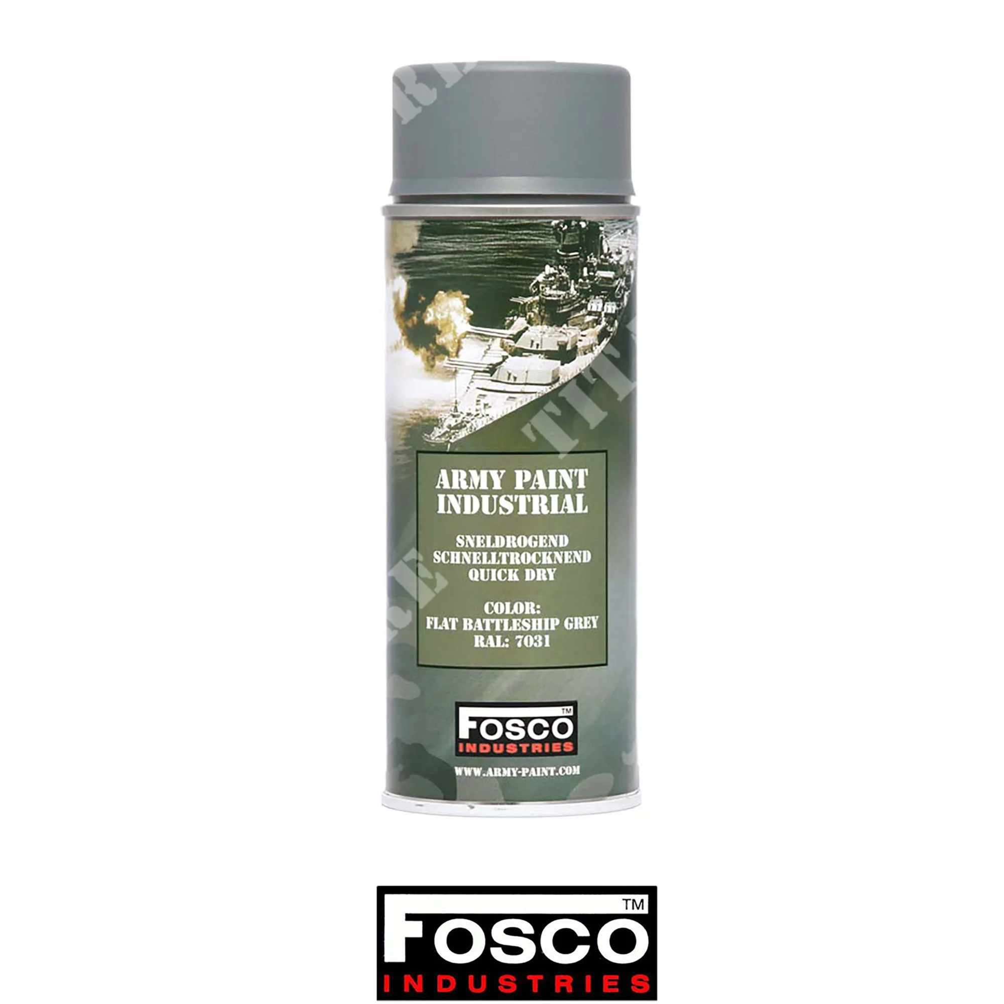 PINTURA EN SPRAY FLAT GRIS ACORAZADO 400 ML FOSCO (7031)