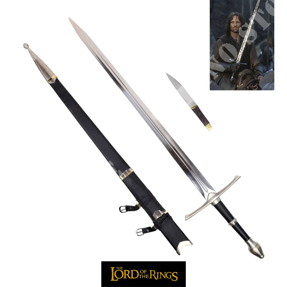 ESPADA DE ARAGORN CON CUCHILLO EL SEÑOR DE LOS ANILLOS (034CU)