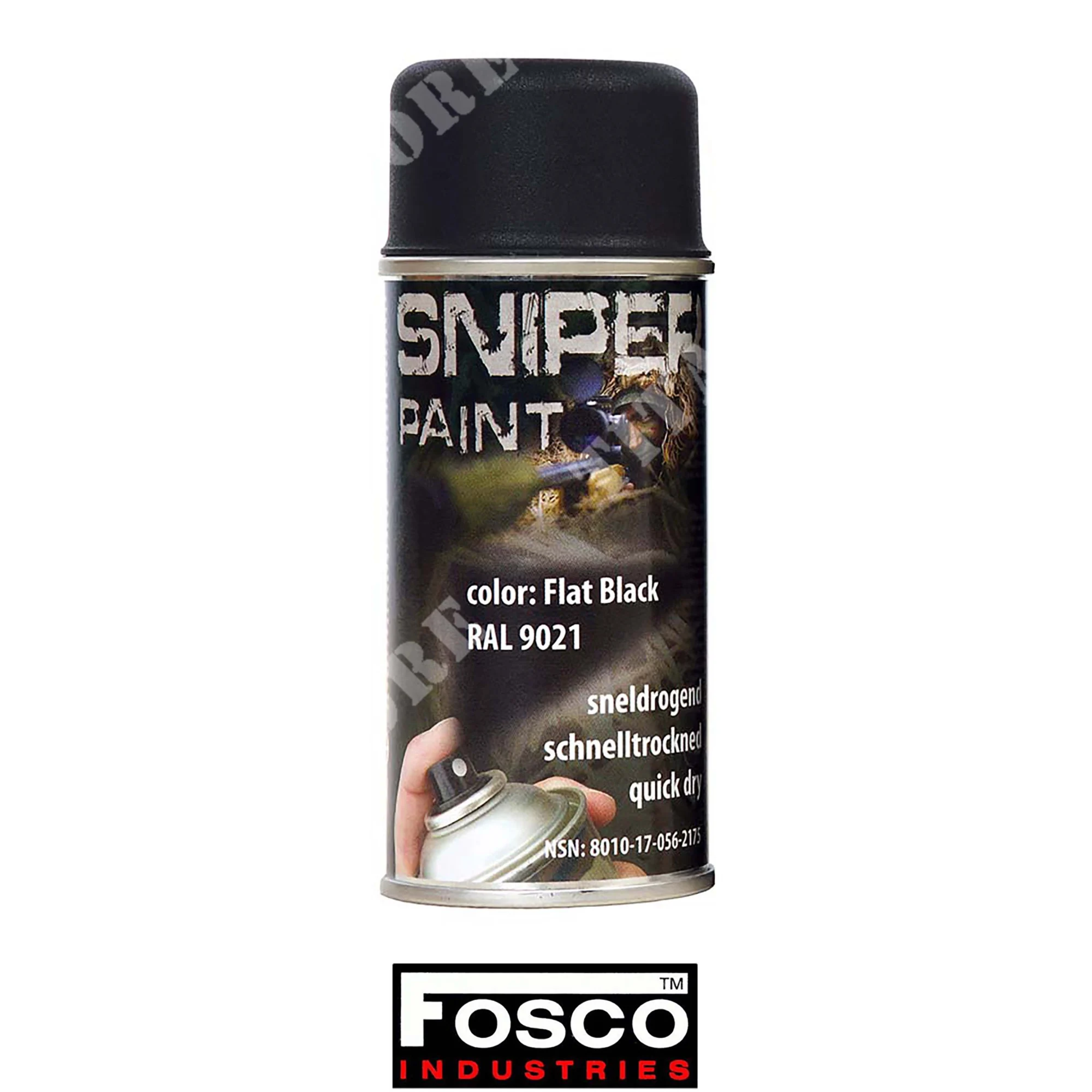 PINTURA EN SPRAY NEGRA FLAT 150 ML FOSCO (9021-P)