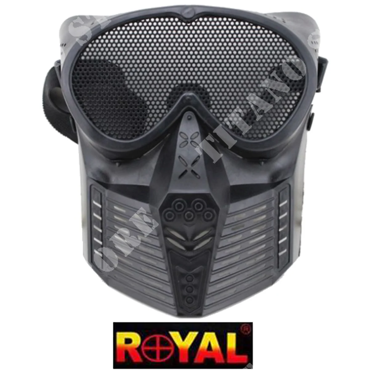MÁSCARA NEGRA CON MALLA REAL (KR010B)