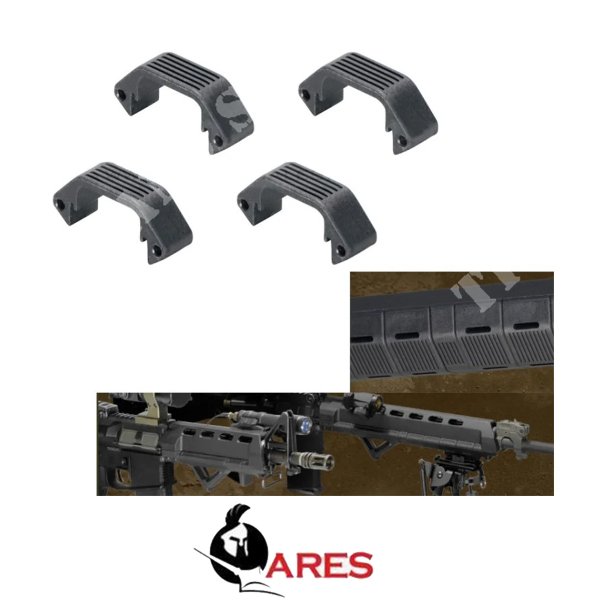AMOEBA SET 4PCS SISTEMA MODULAR PEQUEÑO NEGRO ARES (AR-DH015B)