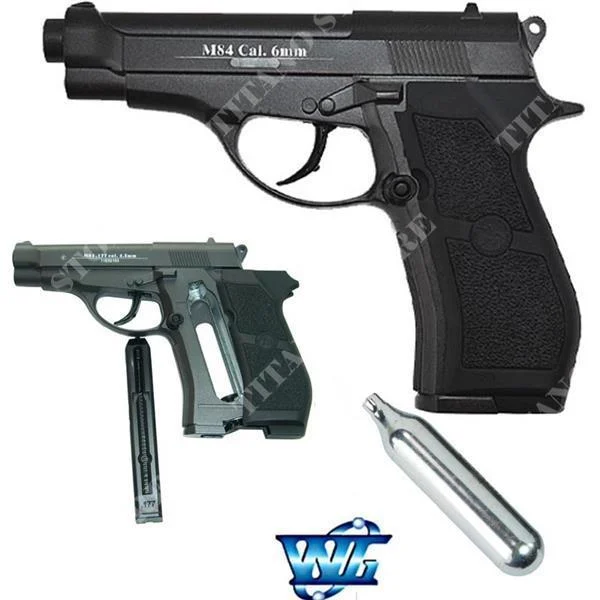 PISTOLA GANADORA DE CO2 DE GAS DE METAL COMPLETO M84 (C 301B)