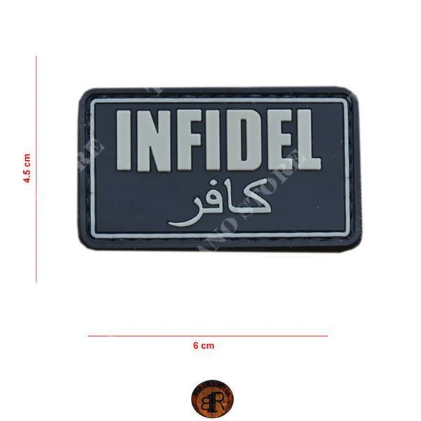 PARCHE PVC 'INFIDEL' NEGRO BR1 (PPVC062)
