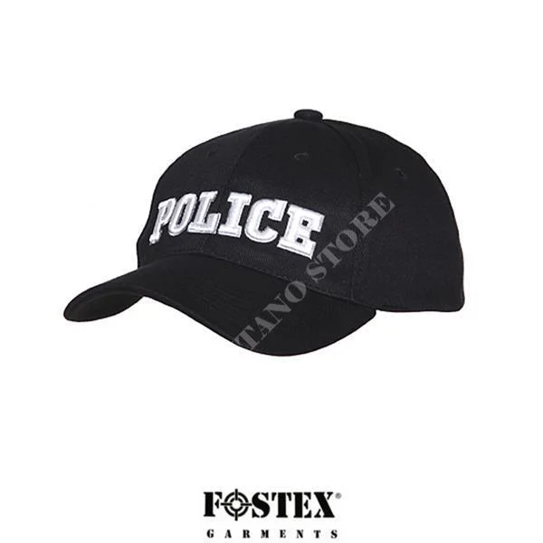 GORRA DE BÉISBOL POLICE NEGRA FOSTEX (215151-213-BK)