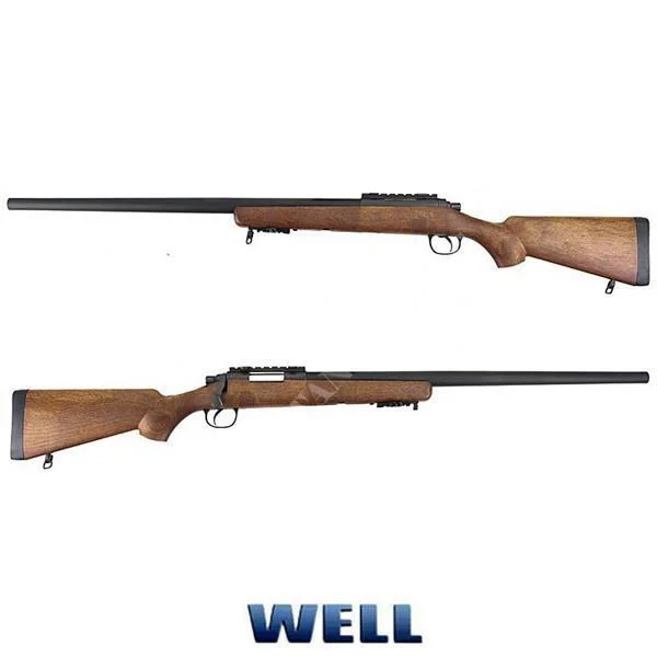 RIFLE MUELLE POZO COMPLETO VSR10 BARRIL LARGO FRANCOTIRADOR MADERA (MB03W)