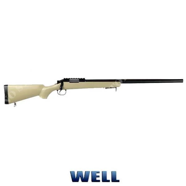 FUSIL DE RESORTE COMPLETO VSR10 BARRIL LARGO FRANCOTIRADOR TAN WELL (MB03T)