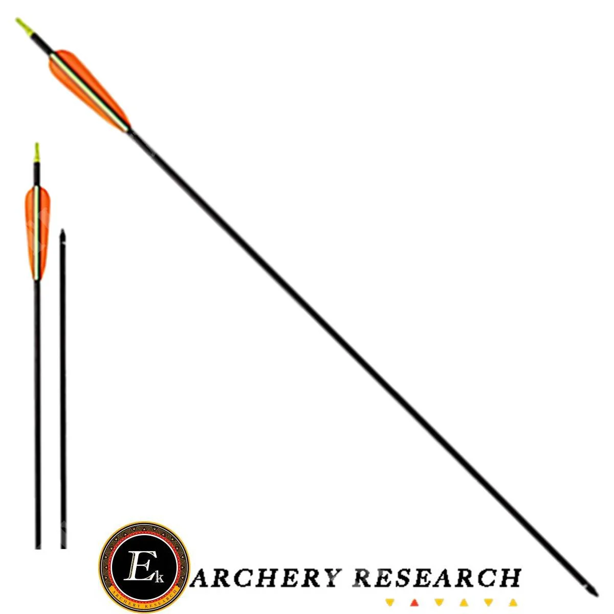 FLECHA PARA ARCO EN CARBONO NEGRO EK ARCHERY (D030B)