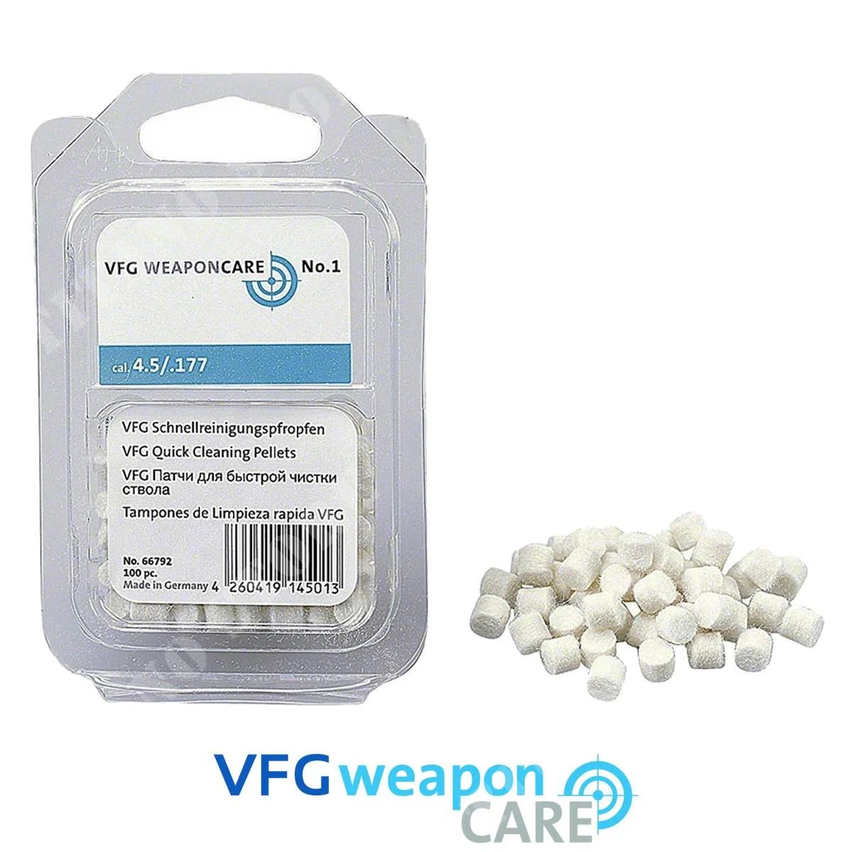 PASTILLAS DE LIMPIEZA CALIBRE 4,5 MM VFG (66792)
