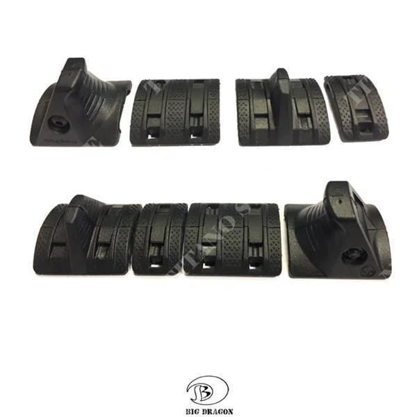 KIT DE CUBIERTA DE RIEL DE DRAGÓN GRANDE NEGRO ESTILO XMM (BD4143)