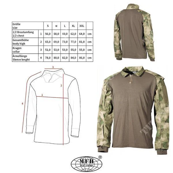 CAMISETA COMBATE TALLA XXL A-TACS FG MF (02611EXXL)