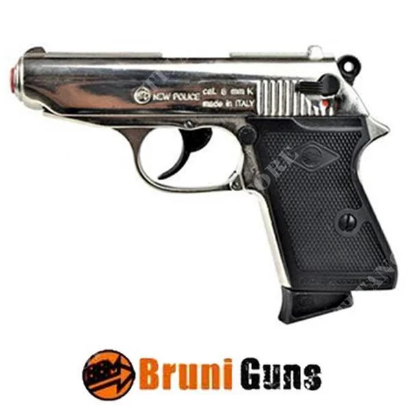 NUEVA POLICÍA 8MM CROMADA EN BLANCO BRUNI (BR-2000N)
