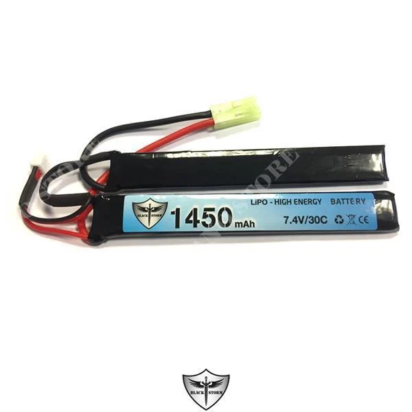 BATERÍA LI-PO 7.4 1450 mAh 30C X 2 BLACK STORM (BS-7.4X1450-2)