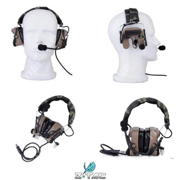 AURICULARES Y MICRÓFONO COMTAC IV TAN Z-TACTICAL (Z 038-DE)