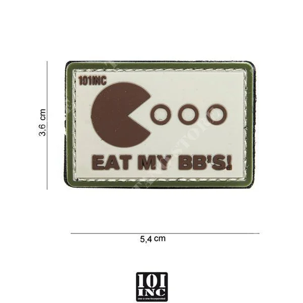 PARCHE PVC EAT MY BB'S SAND AND GREEN 101 INC (444100-3938)