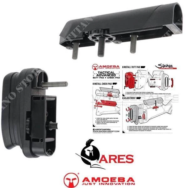 STRIKER DE MEJILLAS DE HOMBRO AJUSTABLE AMOEBA STOCK S1 (AR-ASPAD01B)