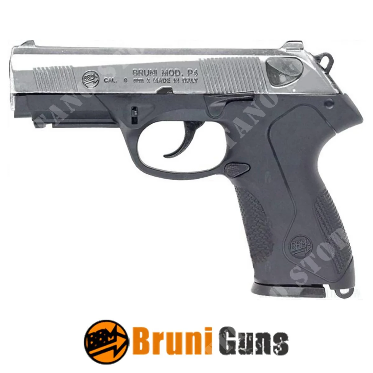 P4 8 mm BRUNI NIQUELADO EN BLANCO (BR-2600N)
