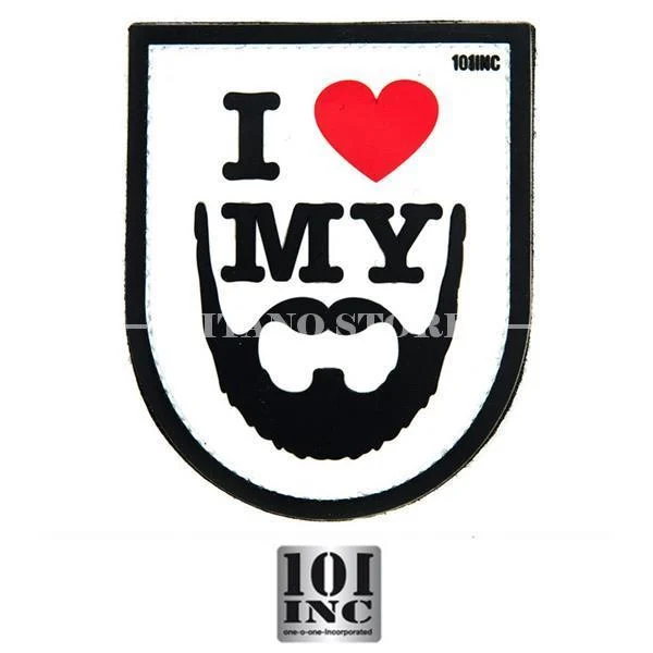 PARCHE 3D PVC I LOVE MY BEARD BLANCO 101 INC (444180-3880)
