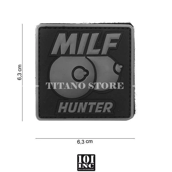 PARCHE DE PVC 3D MILF HUNTER GREY 101 INC (444130-3982)