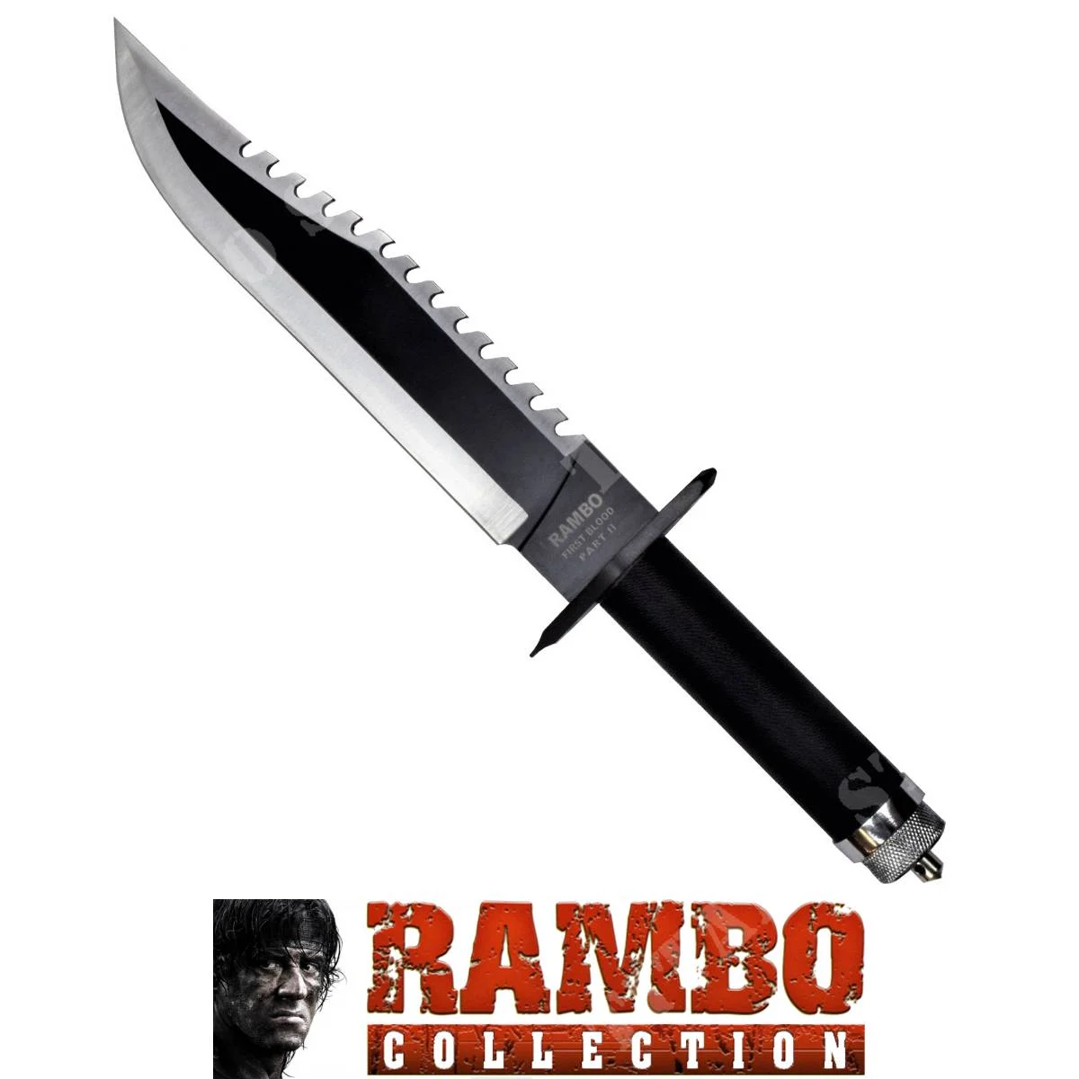CUCHILLO SUPERVIVENCIA RAMBO II CON FUNDA BR1 (RM-H2)