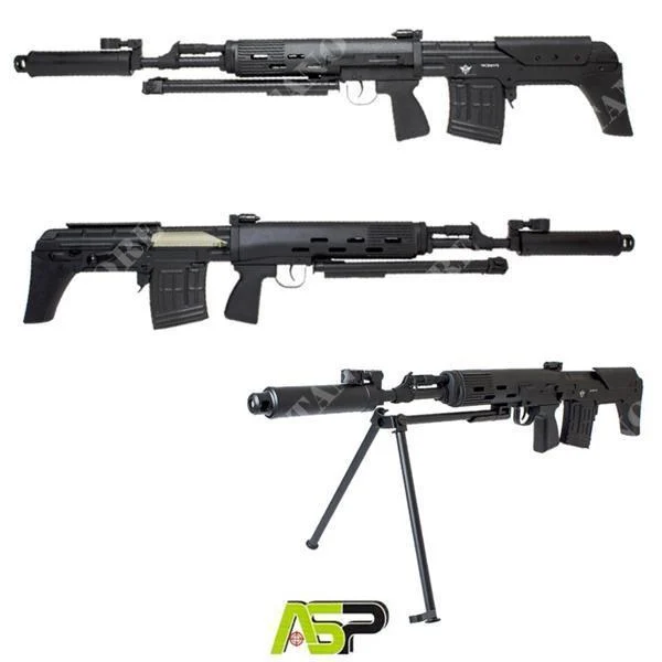 FUSIL DE FRANCOTIRADOR BULLPUP SVU ASP NEGRO (ASP-OTS03)
