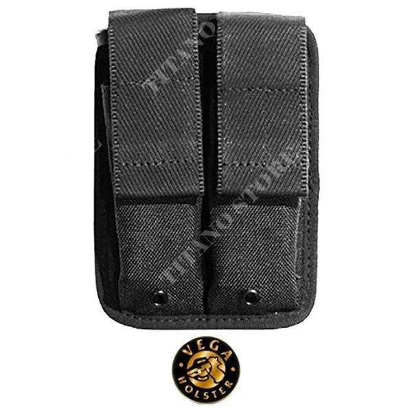 FUNDA PISTOLA DOBLE CARGADOR NEGRO VEGA (2SM12N)