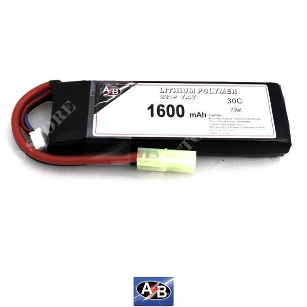 BATERÍA LI-PO 7.4VX1600 MAH BATERÍAS DE ACCIÓN 30C (AB2S16N30)