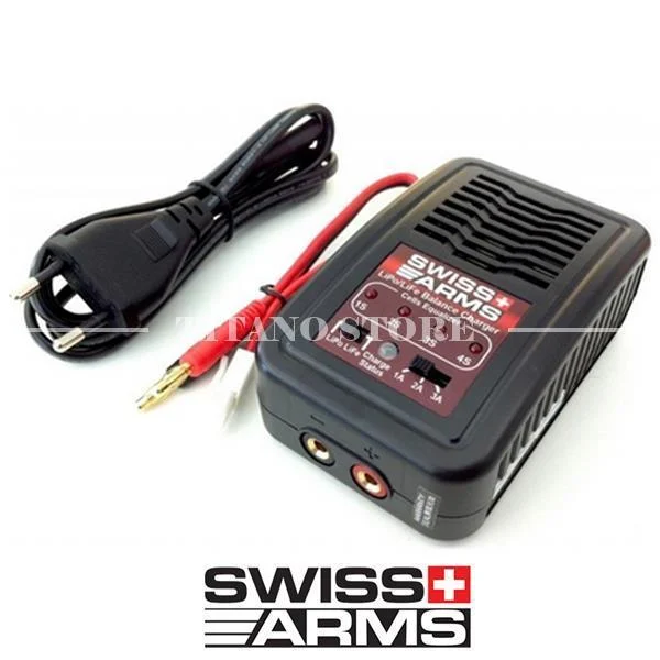 CARGADOR DE BATERÍA LIPO-LIFE 7.4V / 14.8V SWISS ARMS (603365)