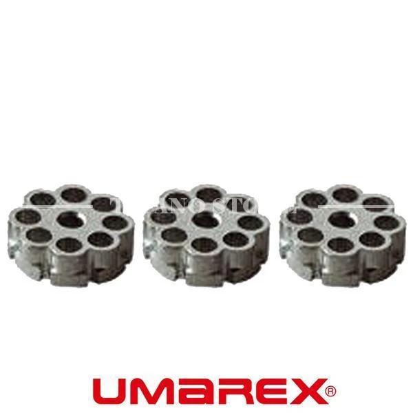 JUEGO DE 3 TAMBORES DE 8 TIROS PARA PISTOLAS CO2 CAL. 4.5 UMAREX (416.120)