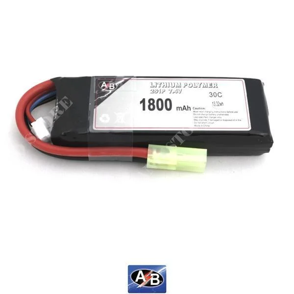 BATERÍA LI-PO 7.4VX1800 MAH 30C BATERÍAS MINI ACCIÓN (AB2S18N30)
