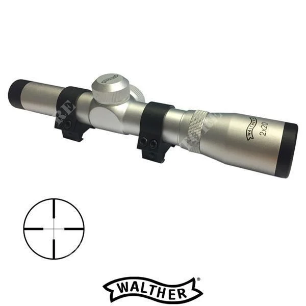VISOR PISTOLA PZ 2X20 PLATA WALTHER (391867)