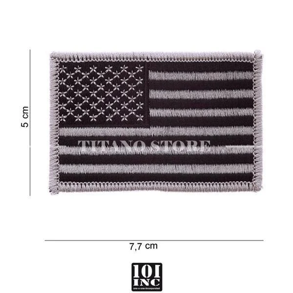 PARCHE BORDADO DE PLATA CON BANDERA DE EE. UU. 101 INC (442302-615)