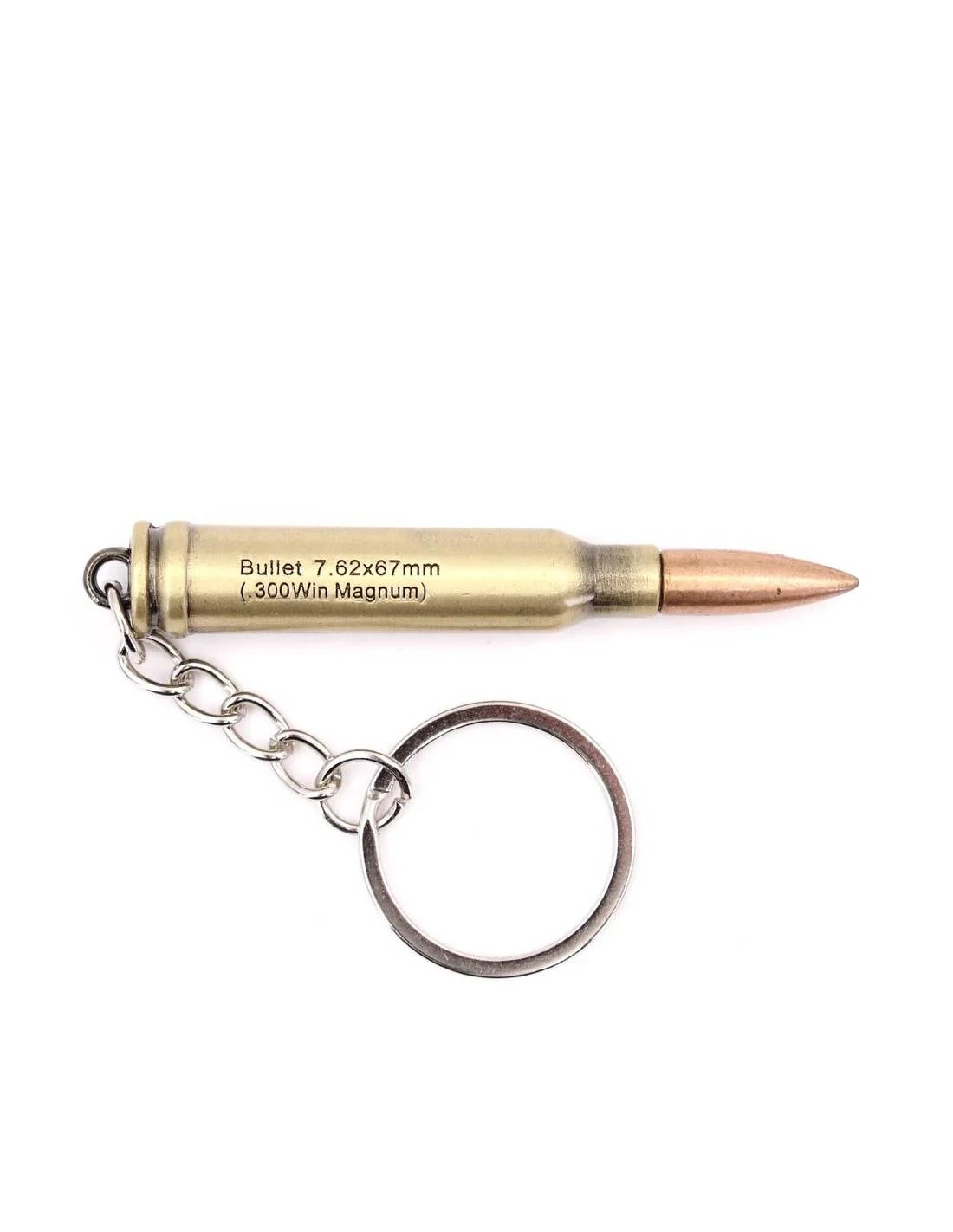 LLAVERO BALA 7.62*7MM 7CM DORADO - BH -