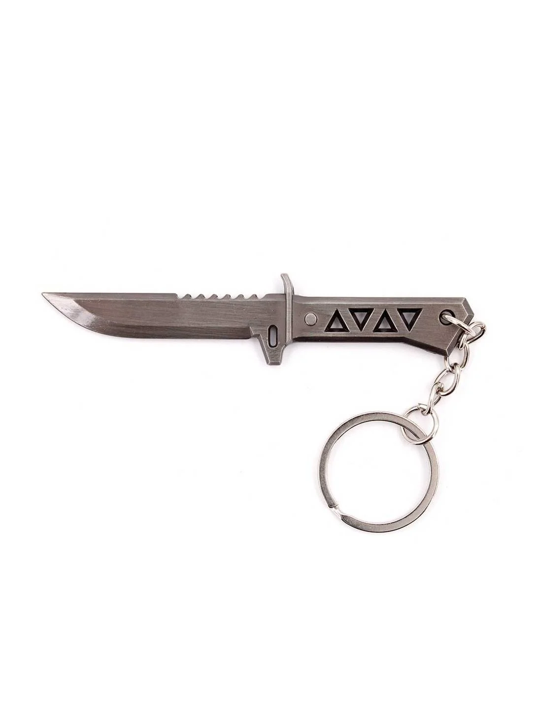 LLAVERO CUCHILLO COMBAT PLATA 9CM - BH -
