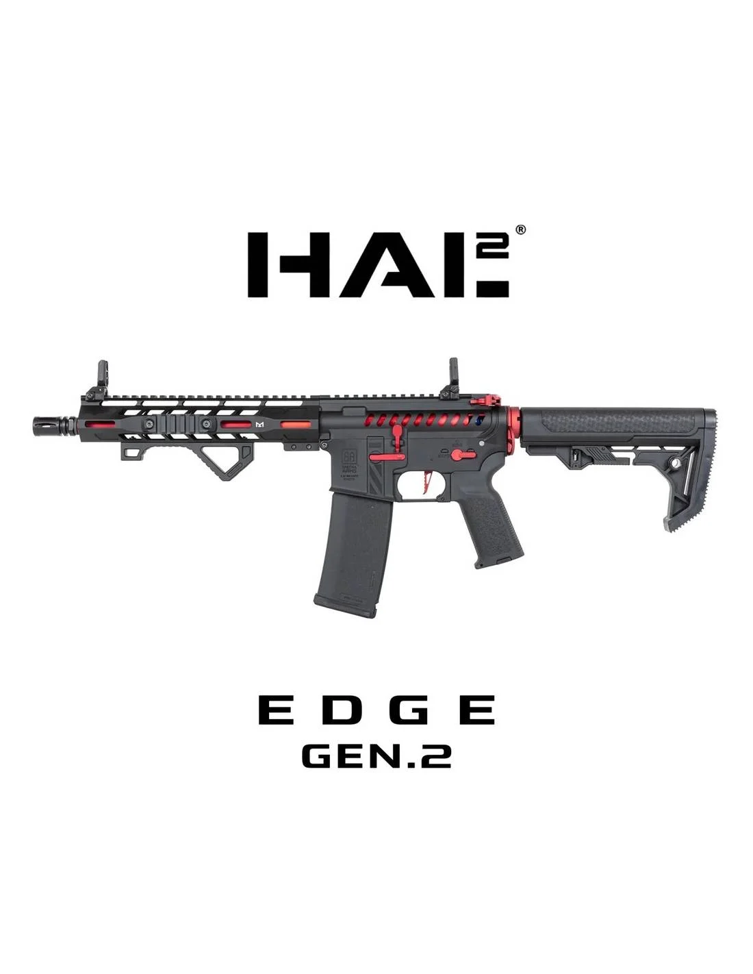 M4 SA-E39-L EDGE HAL2 GEN 2 NEGRO ROJO  - SPECNA ARMS -