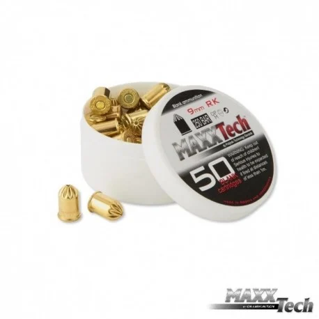 Municion Fogueo MaxxTech Revolver 50 uds. 9 mm R.K.