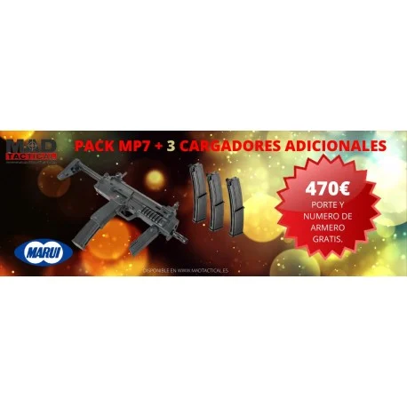 Pack MP7A1 GBB Tokyo Marui + 3 cargadores