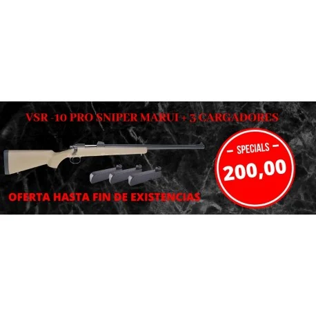 Pack VSR-10 Desert Pro Sniper Tokyo Marui + 3  cargadores