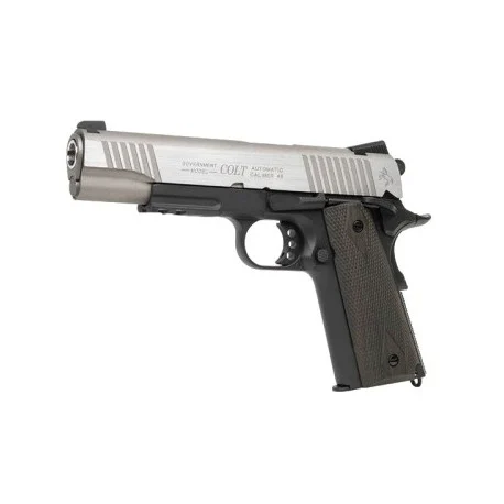 PISTOLA COLT M1911 RAIL GUN CO2 PLATA/MARRON OSCURO
